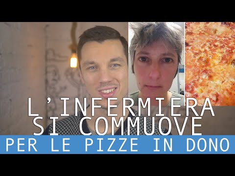 L&#039;infermiera si commuove per le pizze in dono