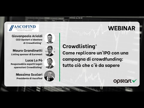 Webinar Crowdlisting® - Come replicare un&#039;IPO con una campagna di crowdfunding